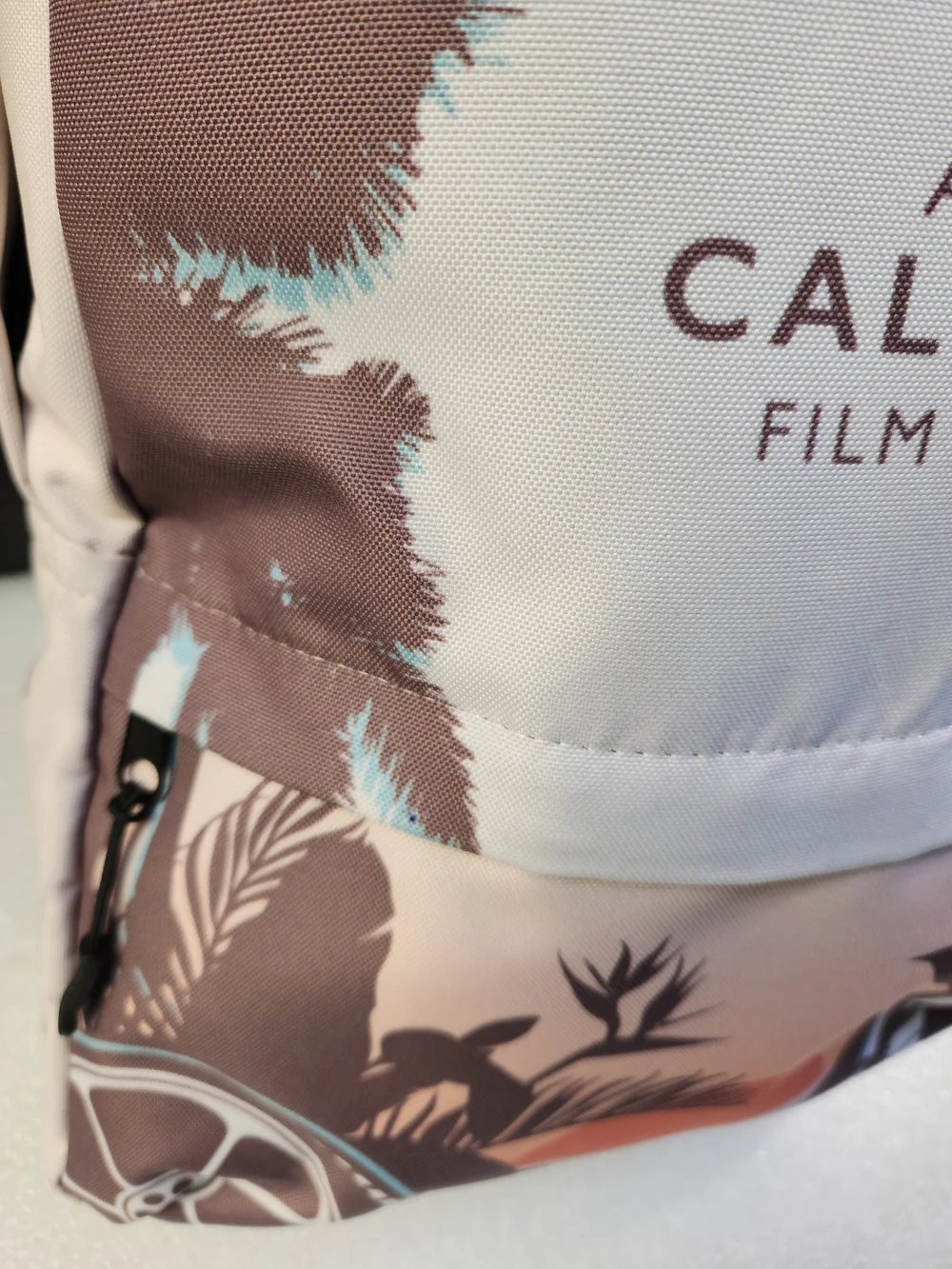 11th Annual Calabasas Film Festival Logo Backpack 2024 - Pastel Beach Print